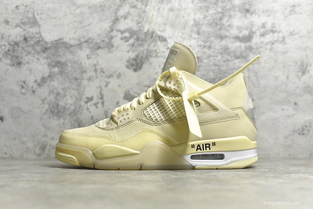 OFF-WHITE X Air Jordan 4 Sail（men）