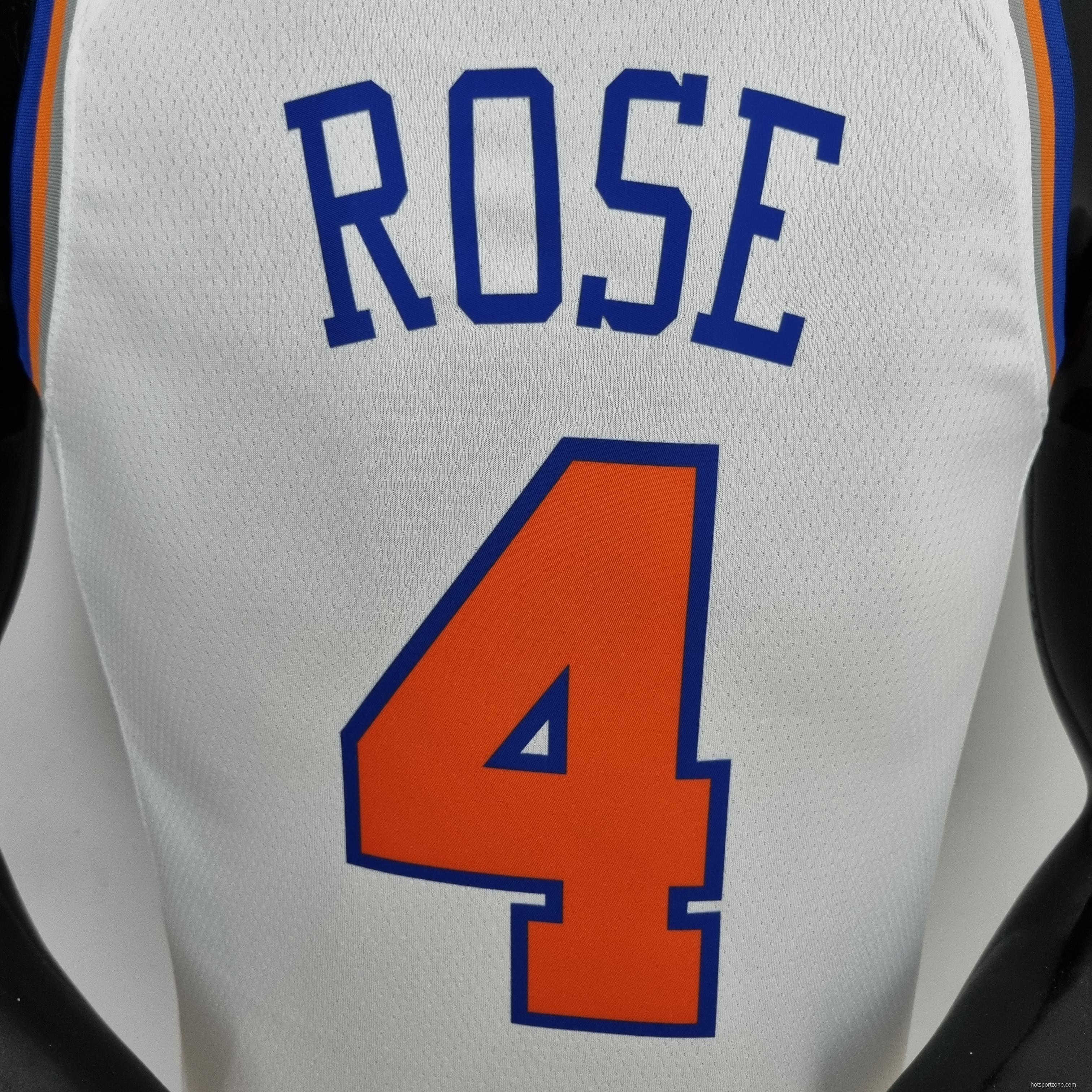 75th Anniversary Ross #4 New York Knicks White NBA Jersey