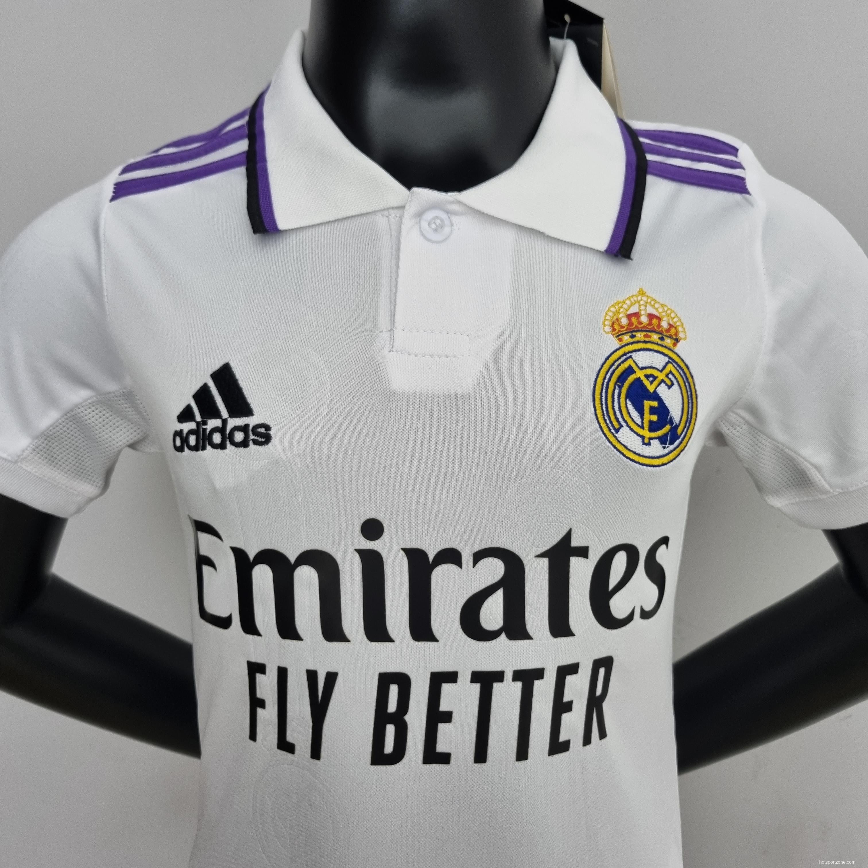 22/23 kids kit Real Madrid home size：16-28 Soccer Jersey