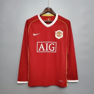 Retro 06/07 Manchester United Long sleeve home Soccer Jersey