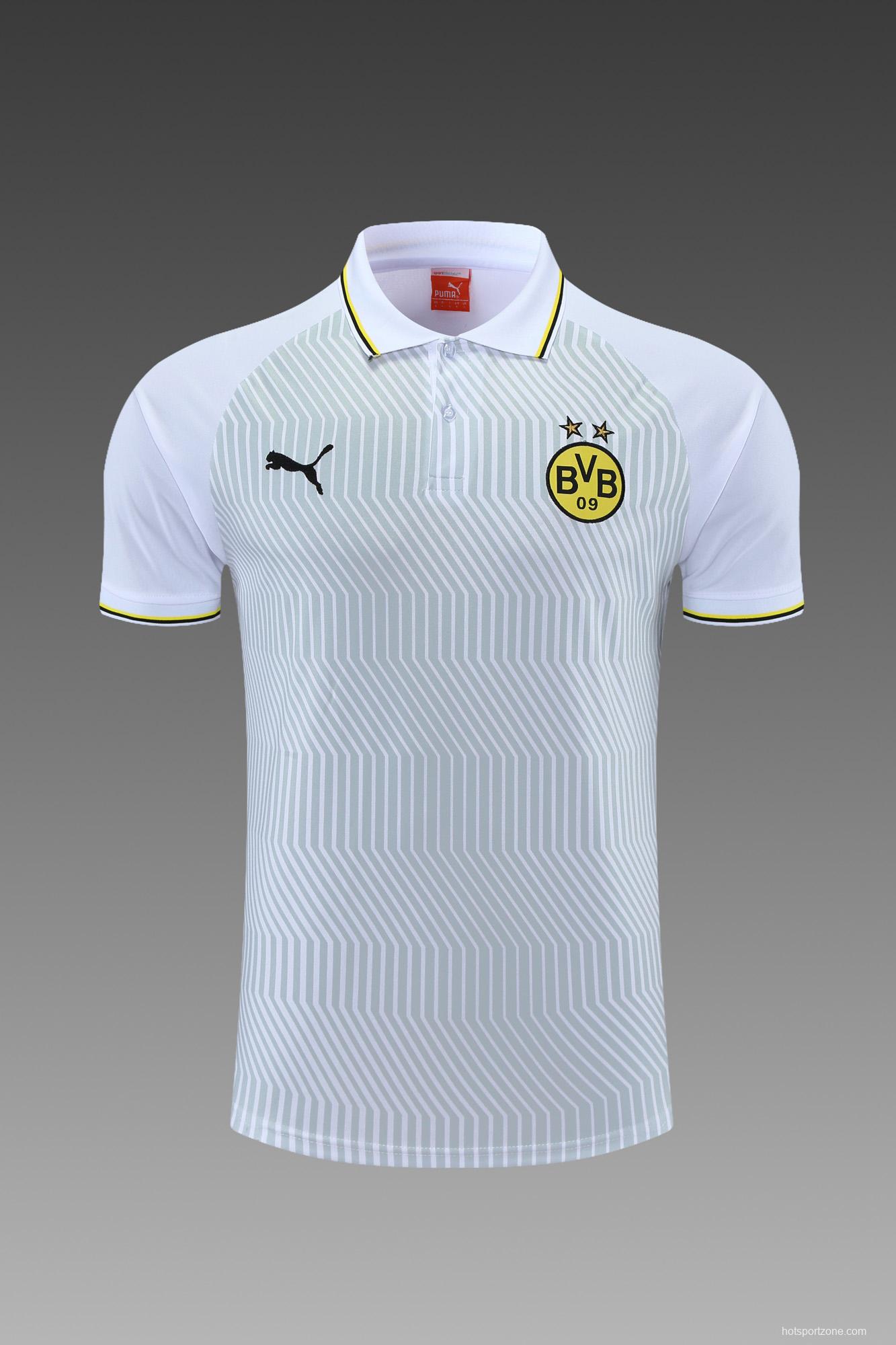 Borussia Dortmund POLO kit White and green pattern (not supported to be sold separately)