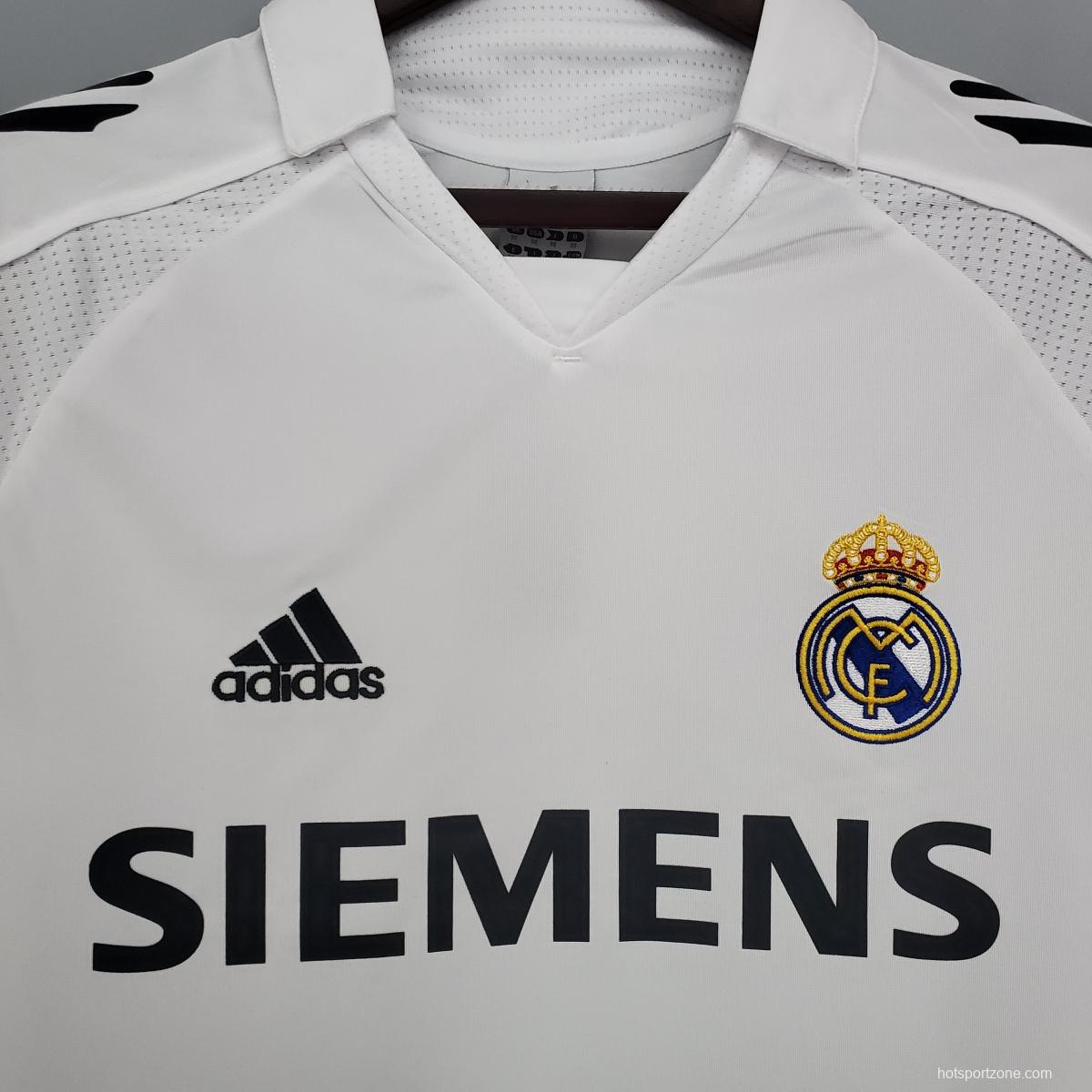 Retro long sleeve Real Madrid 05/06 home Soccer Jersey