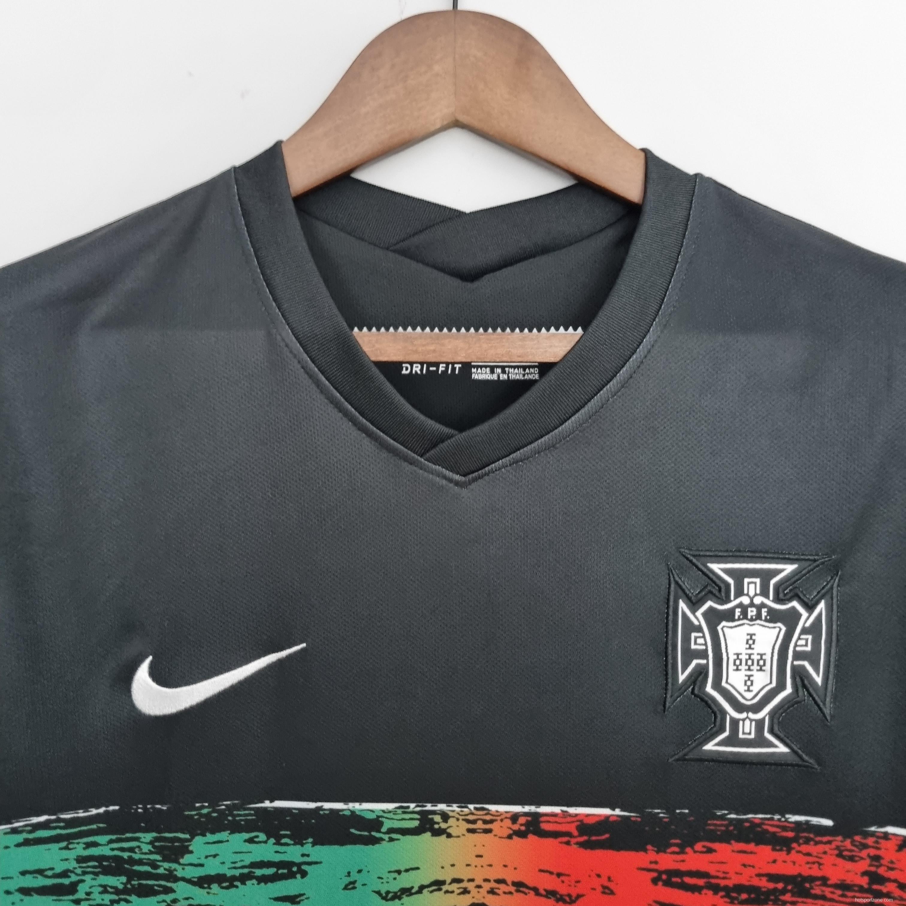 2022 Portugal Black Soccer Jersey