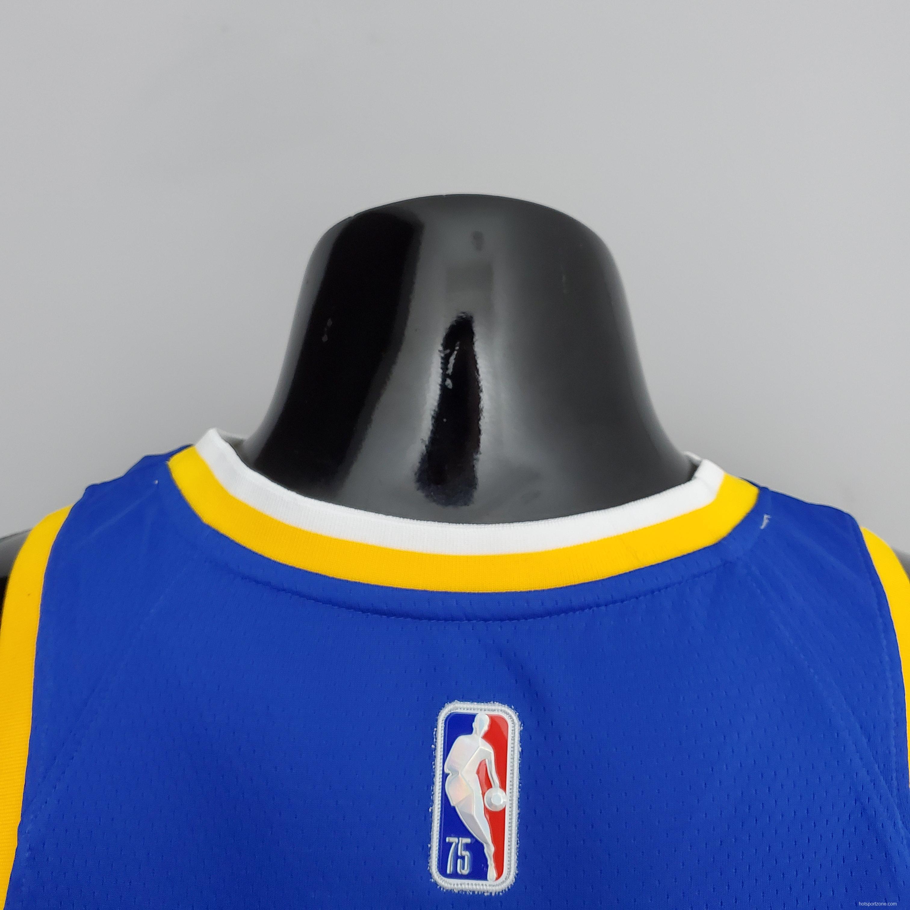 75th Anniversary Golden State Warriors Curry #30 Mexico Edition Blue NBA Jersey
