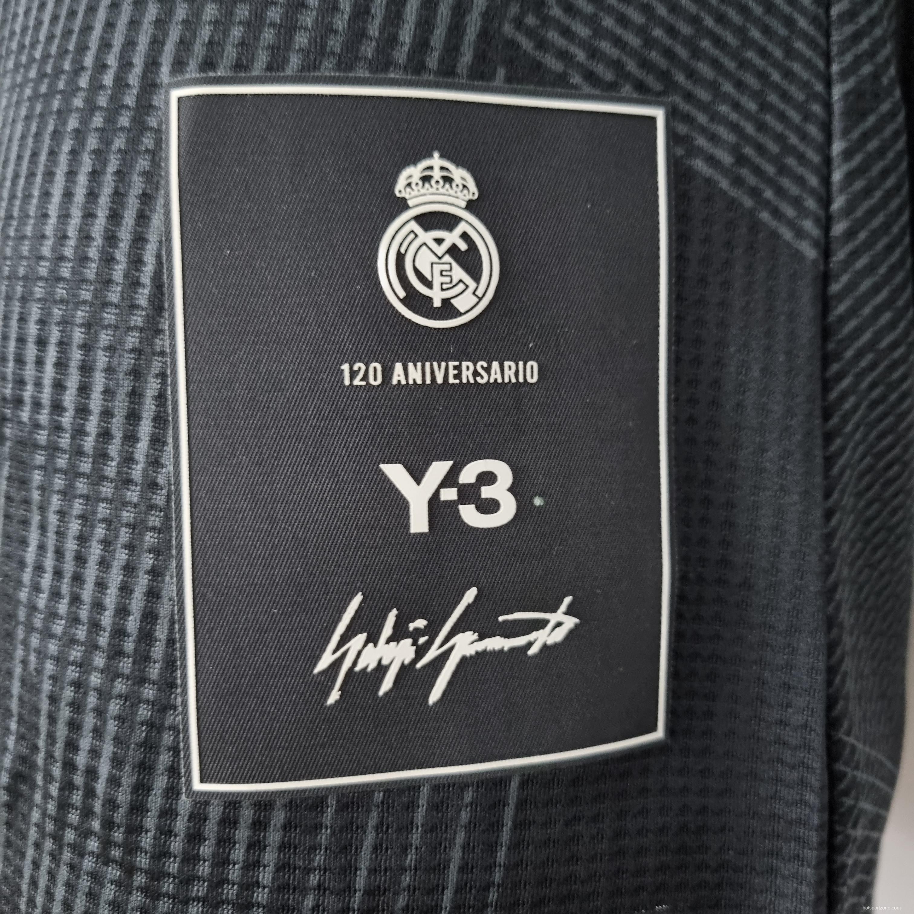 2022 player version Real Madrid Y3 Edition Black Soccer Jersey