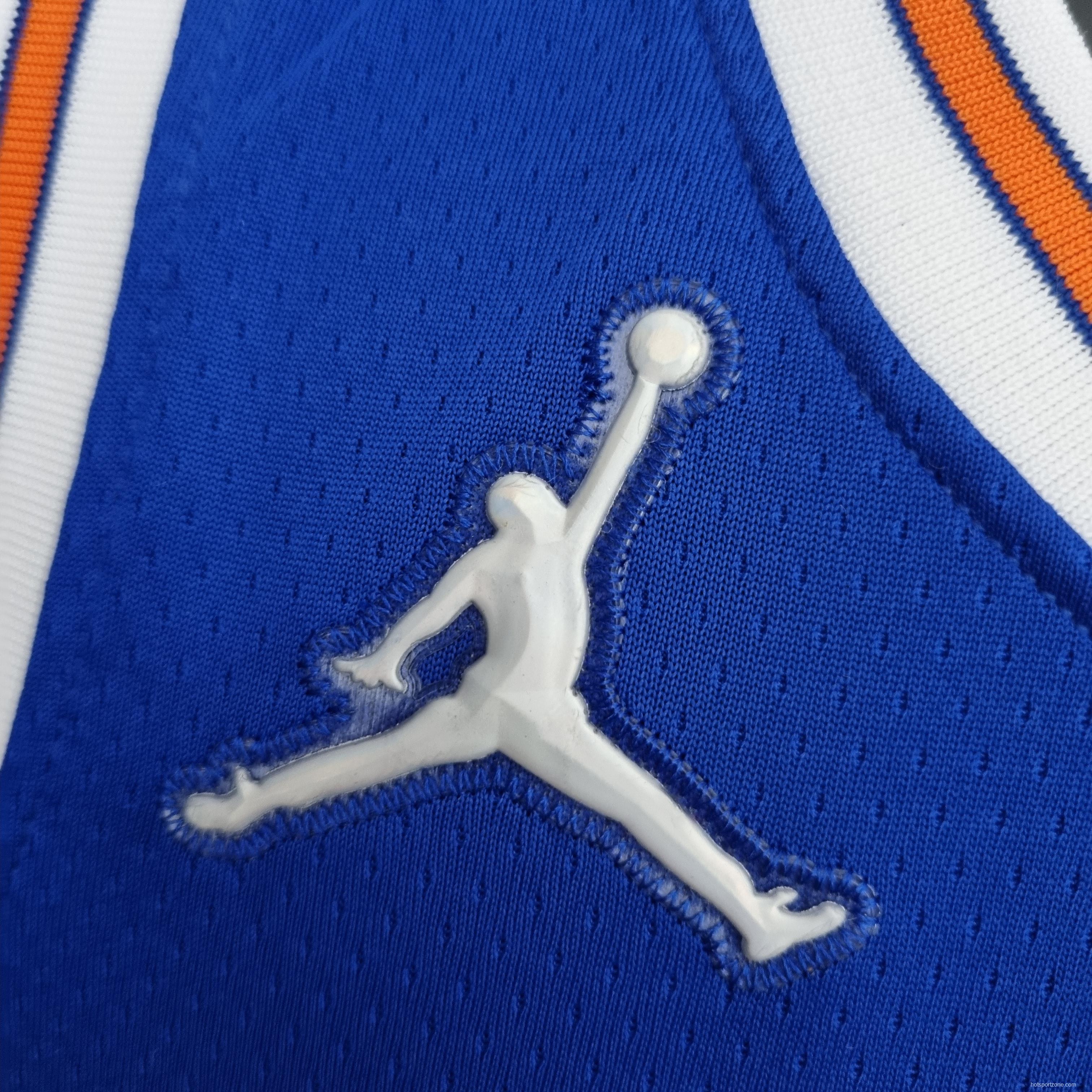75th Anniversary Barrett#9 New York Knicks Jordan Limited Blue NBA Jersey