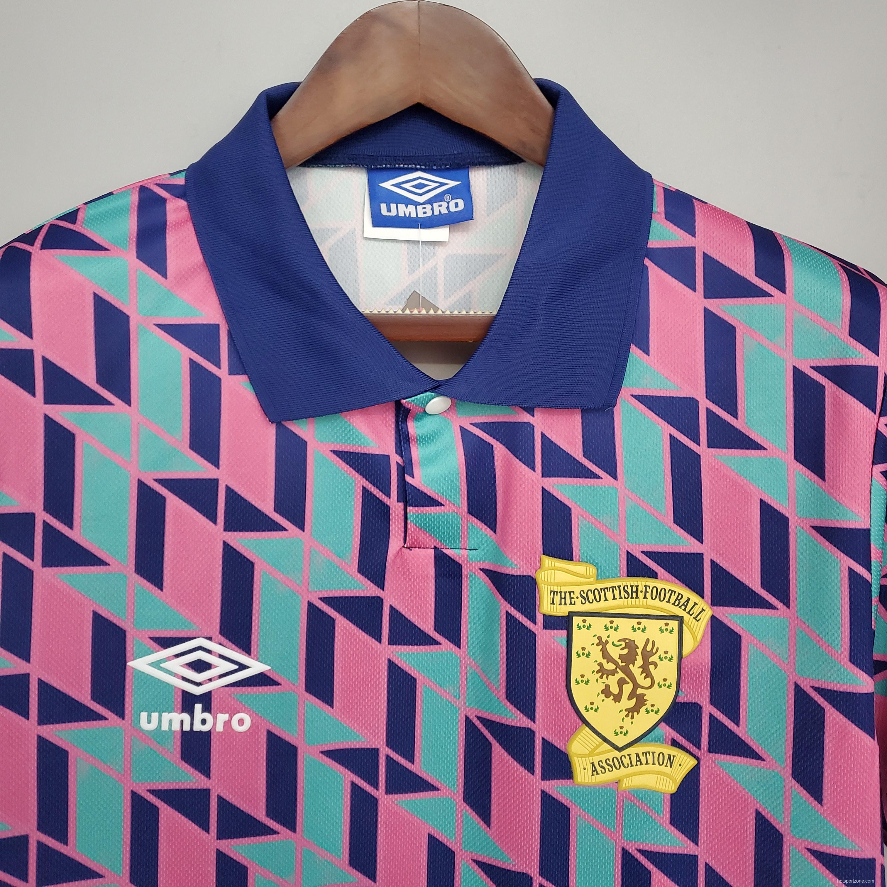 Retro Scotland 1988/89 away Soccer Jersey