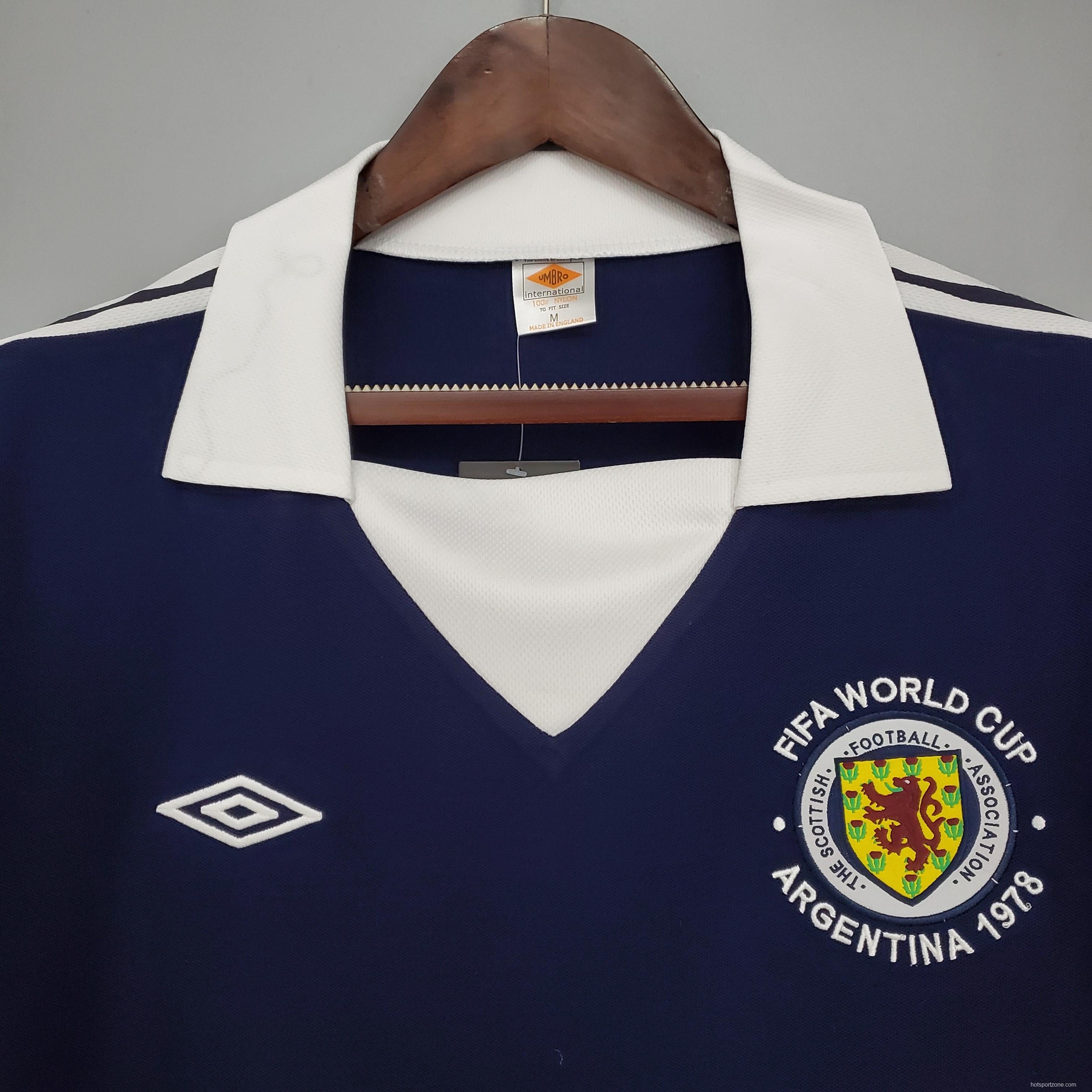Retro 1978 Scotland Home Soccer Jersey