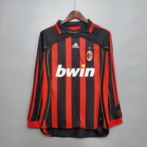 Retro 06/07 AC Milan Long sleeve home Soccer Jersey