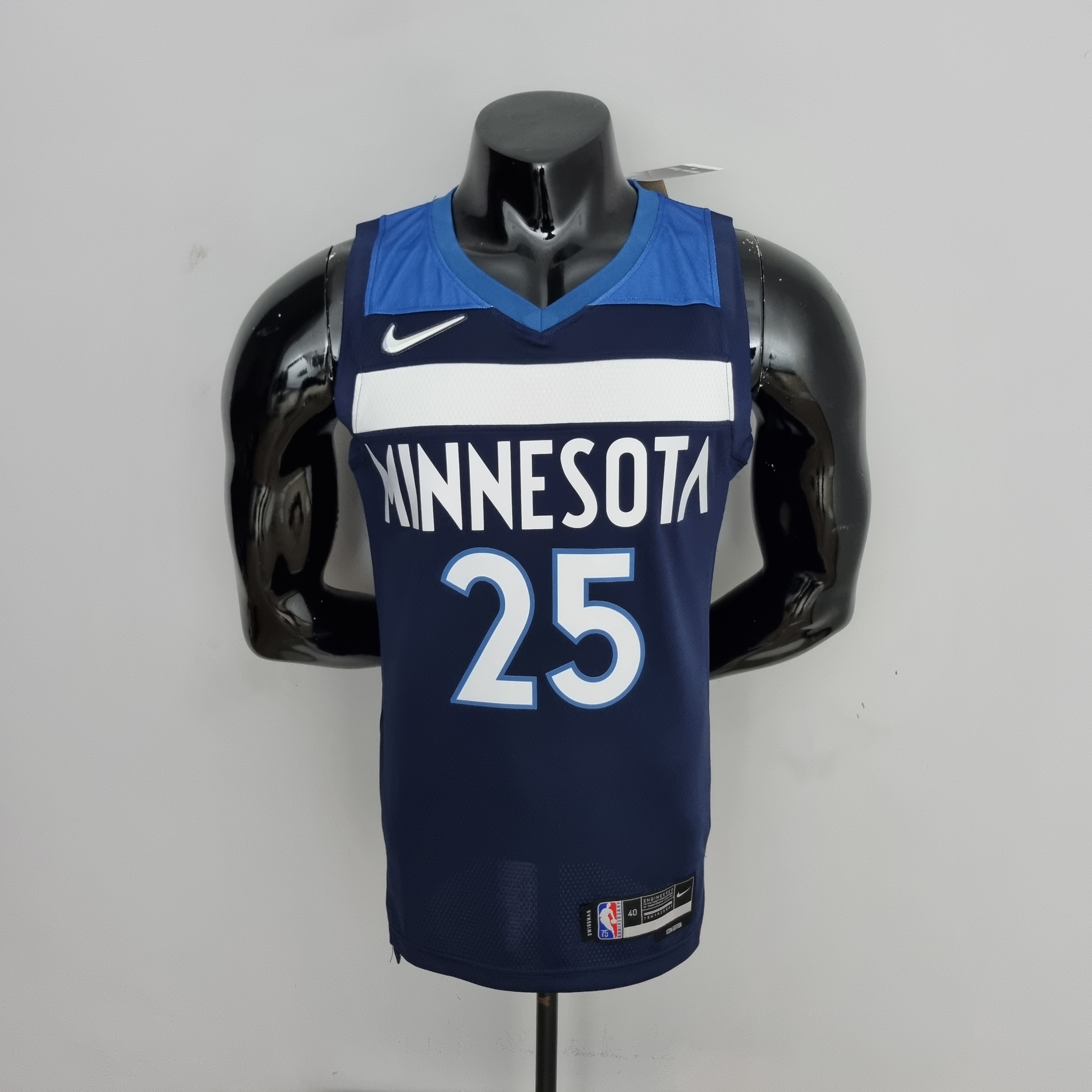 75th Anniversary Minnesota Timberwolves Rose #25 Royal Blue NBA Jersey