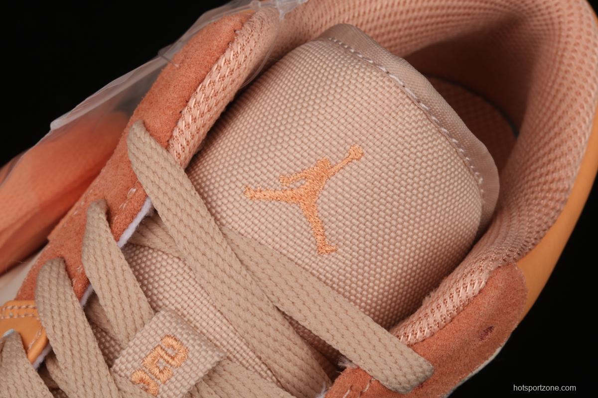 Air Jordan 1 Low orange powder splicing low-side all-purpose leisure sports board shoes DH4271-800