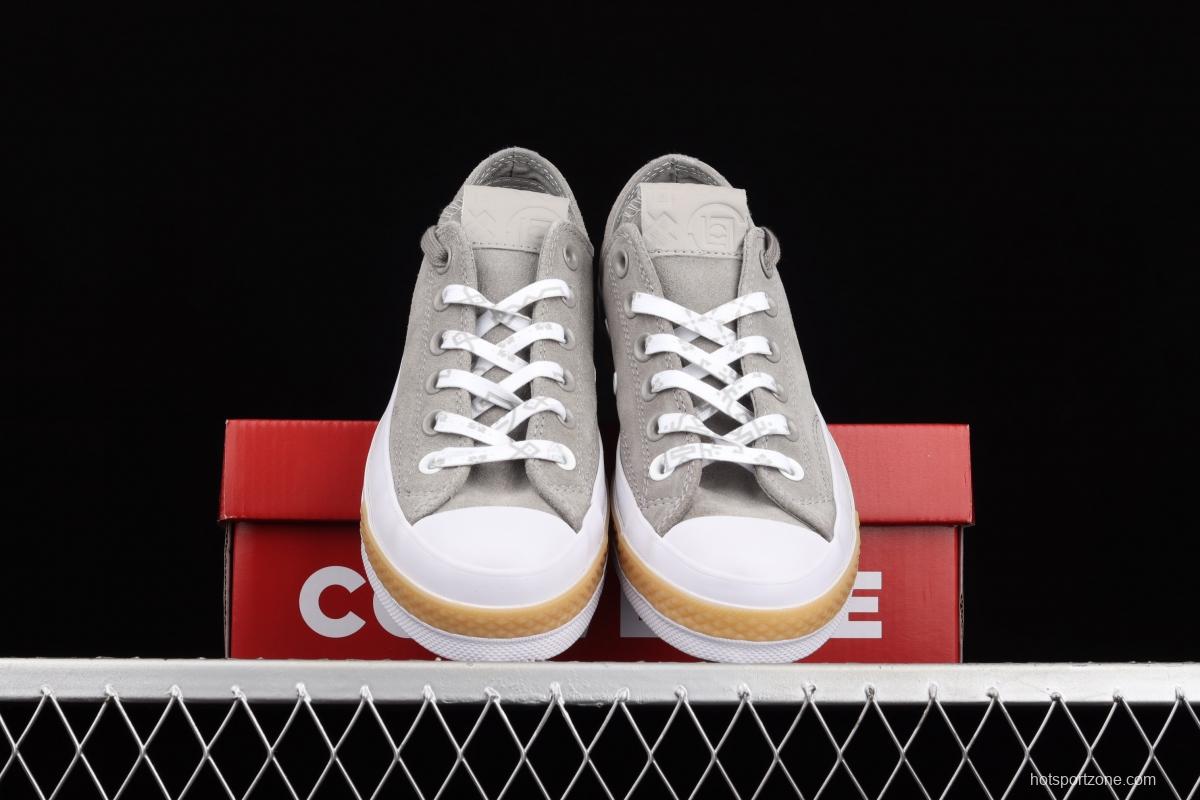 Clot x ConverseChuck 70 OX Paloma Edison Chen co-signed light gray low-top casual board shoes 171840C