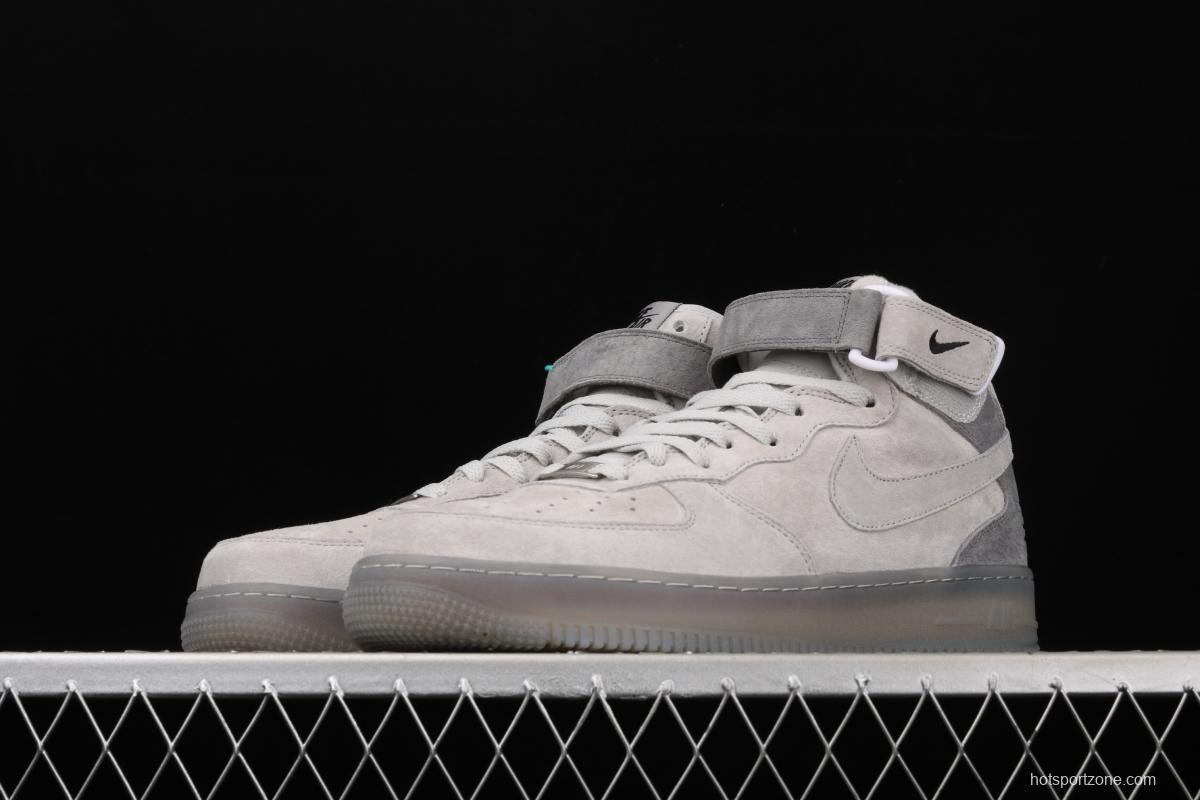 Reigning Champ x NIKE Air Force 1x 07 Mid defending champion 3M reflective sports leisure board shoes 807618-200