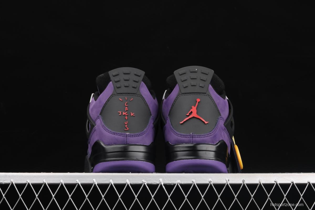 Air Jordan 4 Retro suede black purple 308497-408