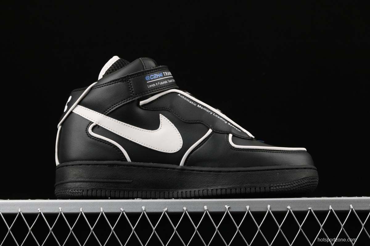 C2H4 x Mastermind World x NIKE AF1 joint style air force board shoes 3M reflective effect BQ7541-001