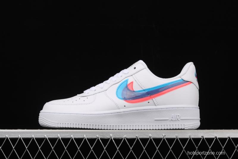 NIKE Air Force 1: 07 Hyun Color Air Force Joint style low-top Leisure Board shoes BV2551-100