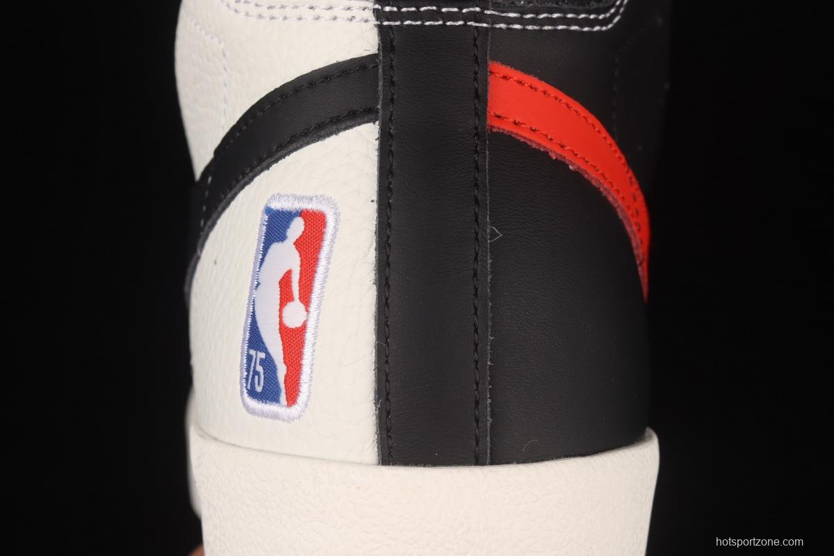NBA x NIKE Blazer Mid'77 EMB Trail Blazers high-top casual board shoes DD8025-101