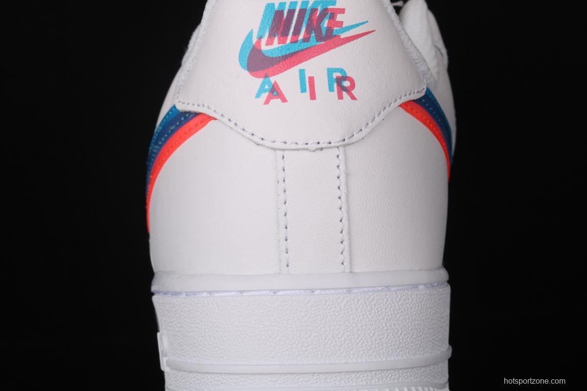 NIKE Air Force 1: 07 Hyun Color Air Force Joint style low-top Leisure Board shoes BV2551-100