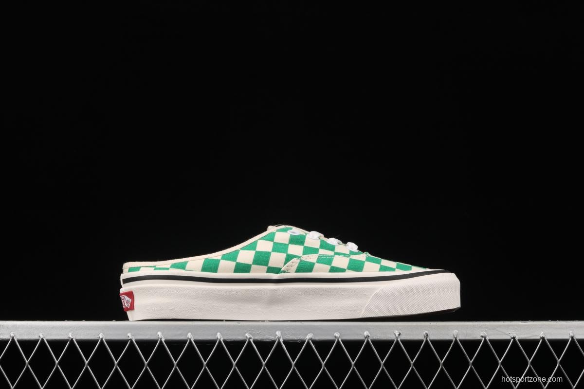 Vans Authentic checkerboard semi-dragged canvas lazy shoes VN0A54F75GR