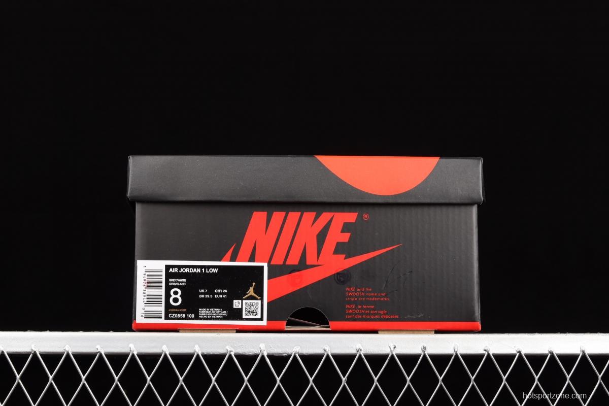 Air Jordan 1 Low OG white-gray low-top basketball shoes CZ0858-100