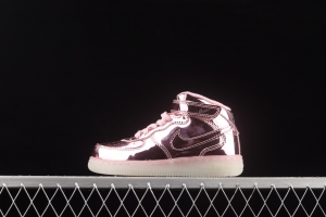 NIKE Air Force 1: 07 Mid WB dazzling ribbon lamp state size Kids 314197-8300