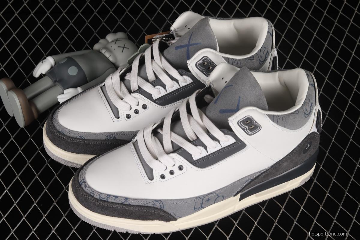 Kaws x Air Jordan 3 AJ3 co-signed custom-made cultural basketball shoes
