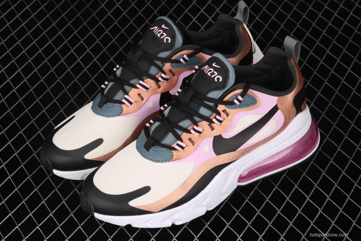 NIKE Air Max 270React new high-frequency mesh function half-palm air cushion running shoes CT1833-100