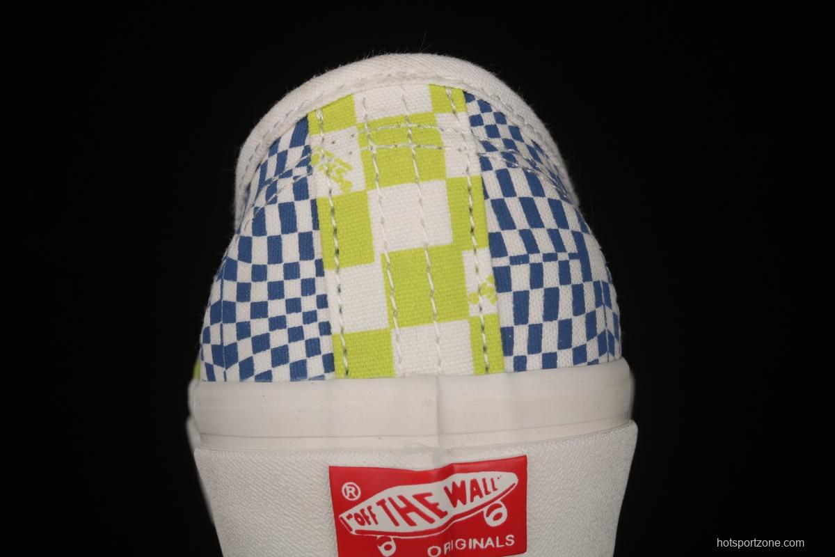 Vans Vault OG Authentic Lx high-end branch line impact color checkerboard retro low-side canvas skateboard shoes VN0A4BV91XQ1