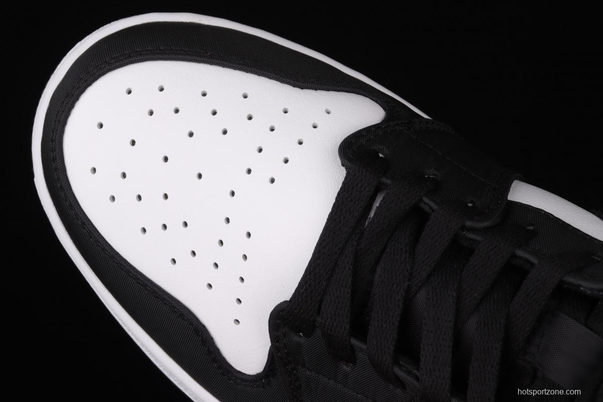 Air Jordan 1 Mid black and white black tea Zhongbang basketball shoes 852542-100