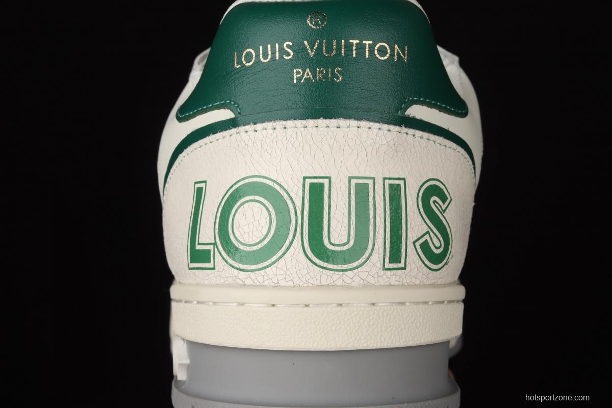 Authentic LV 2021ss early spring fashion catwalk sneakers 410N White Green
