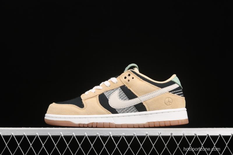 NIKE SB Low DUNK Rooted in Peace embroidery earth color limited low-top skateboard shoes DJ4671-294