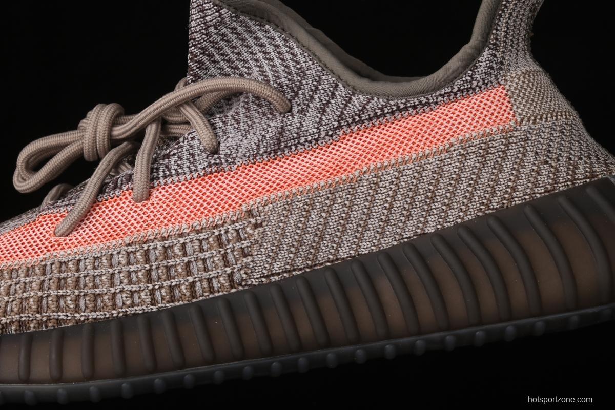 Adidas Yeezy 350 Boost V2 Ash Stone GW0089 Darth Coconut 350 second generation hollowed-out volcanic lime powder color matching