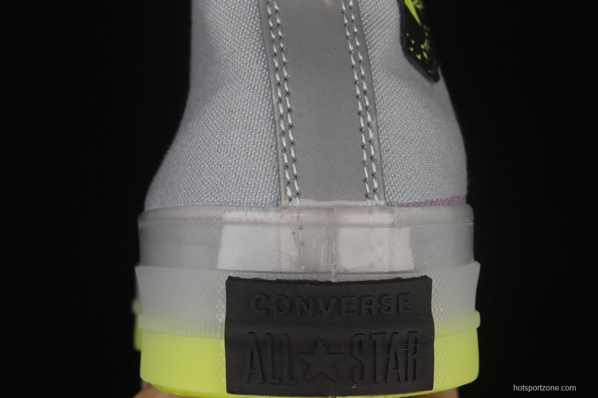 Converse Chuck Taylor All Star CX neutral crystal jelly soles hit color canvas high upper shoes 171996C