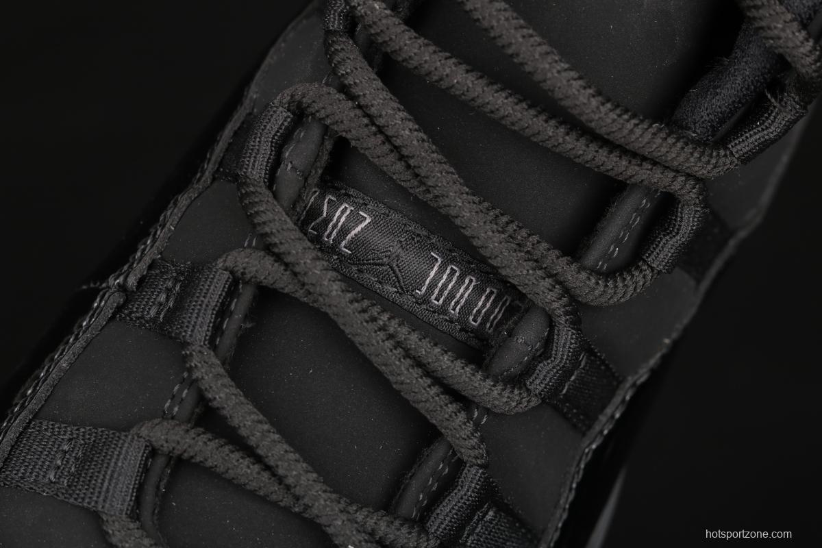 Air Jordan 11 Cap and Gown 11 Black Gamma Black Samurai 378037-005