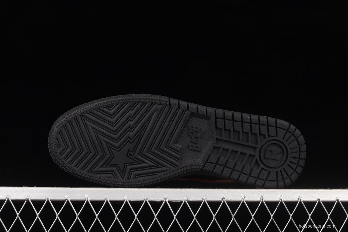 Human MAdidase Bape Sta Sk8 To Nigo trend godfather Nigo brand ape head classic skateboard shoes 1G70191034 black brown