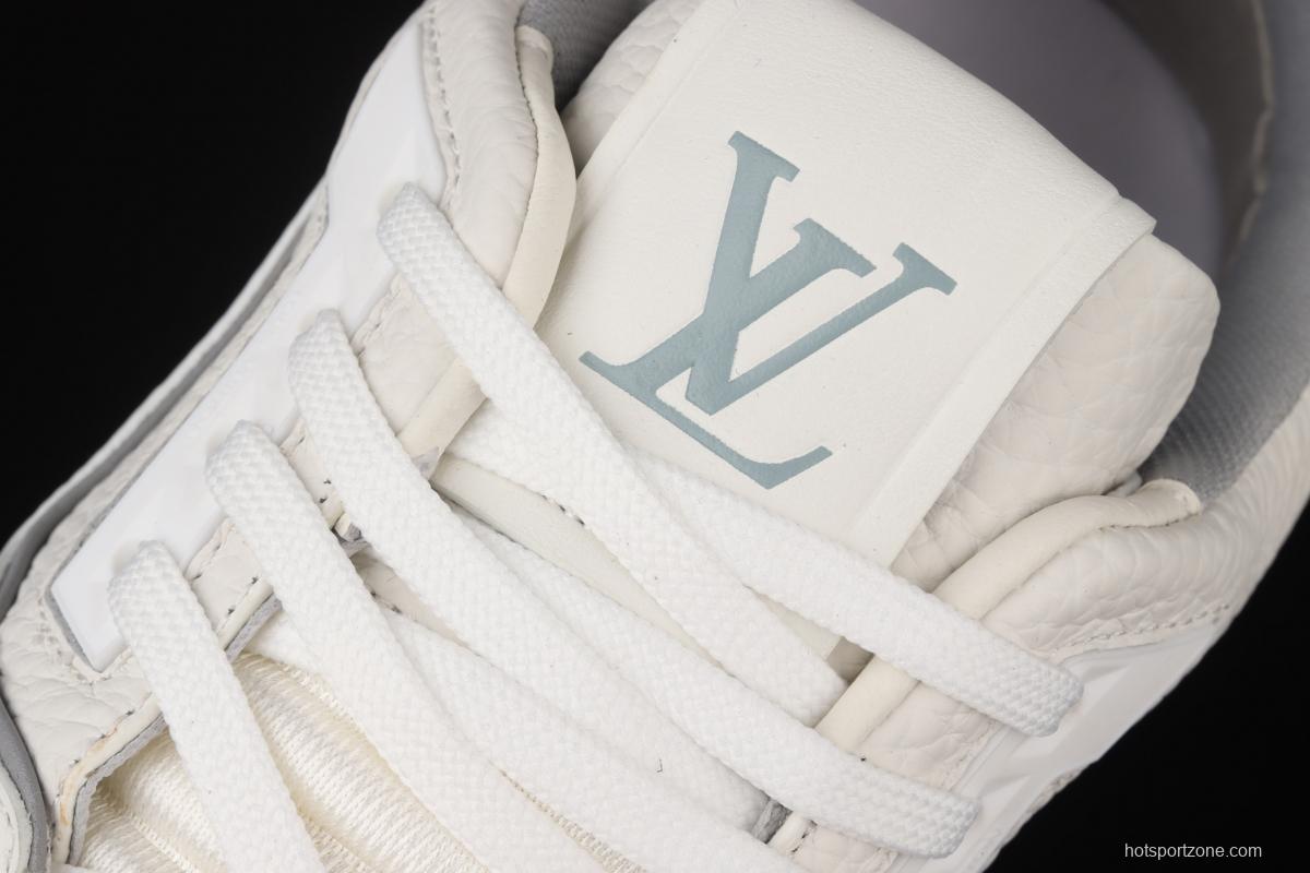 Authentic LV 2021ss early spring fashion catwalk sneakers 400N White