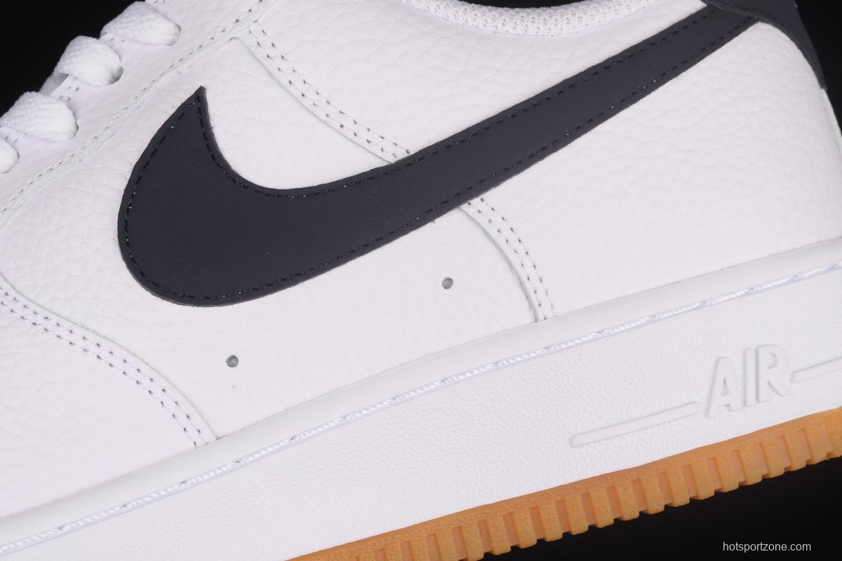 NIKE Air Force 1x07 Low white and black raw rubber classic low-top casual board shoes CI0057-100