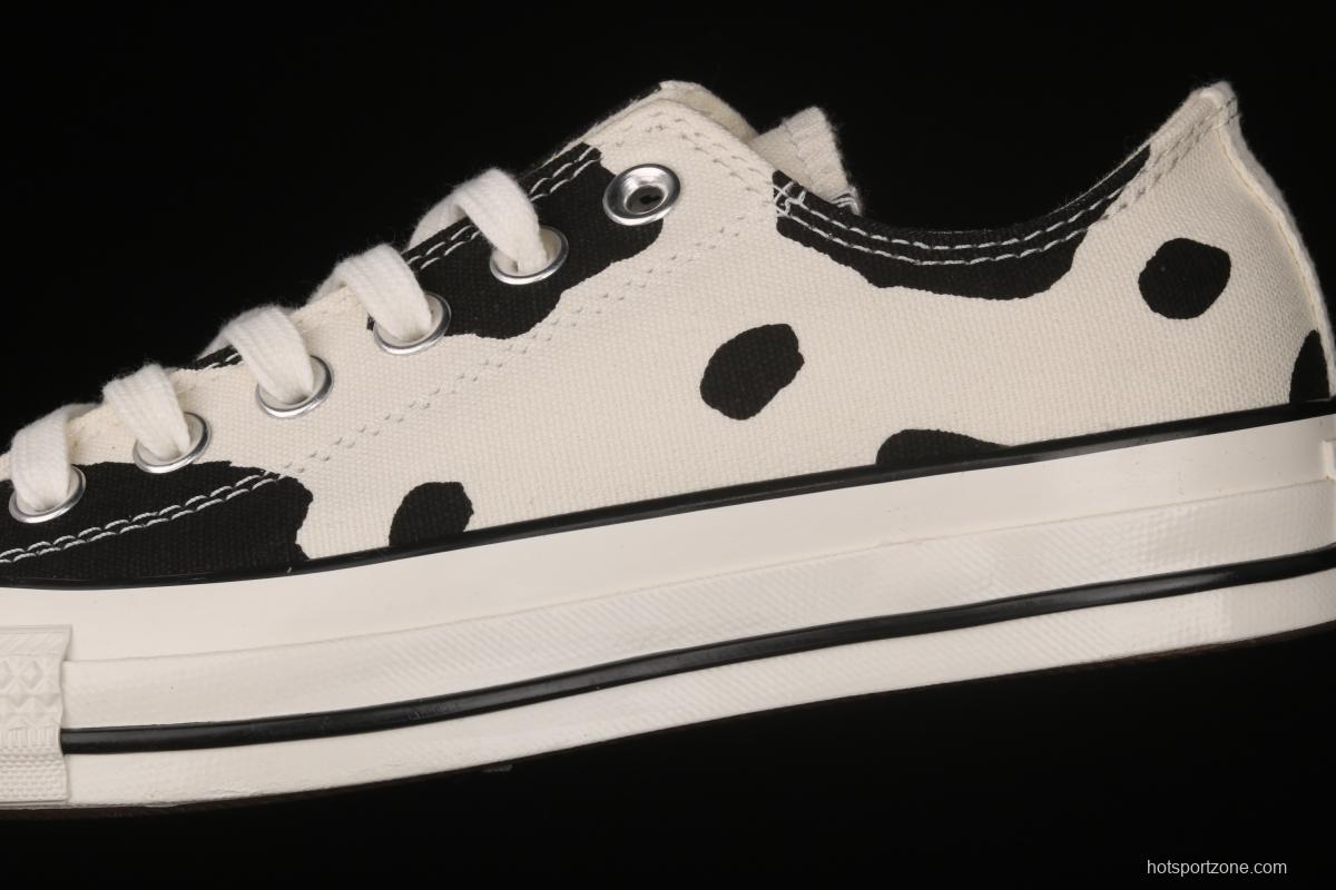 Converse 21ss All Star US Cow Spot Japanese Converse vintage cow pattern low upper shoes 1SC564
