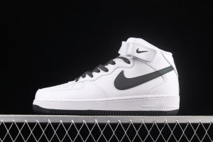 NIKE Air Force 1 AF1 Mid all-white radium hook Zhongbang plate shoes 366731-808