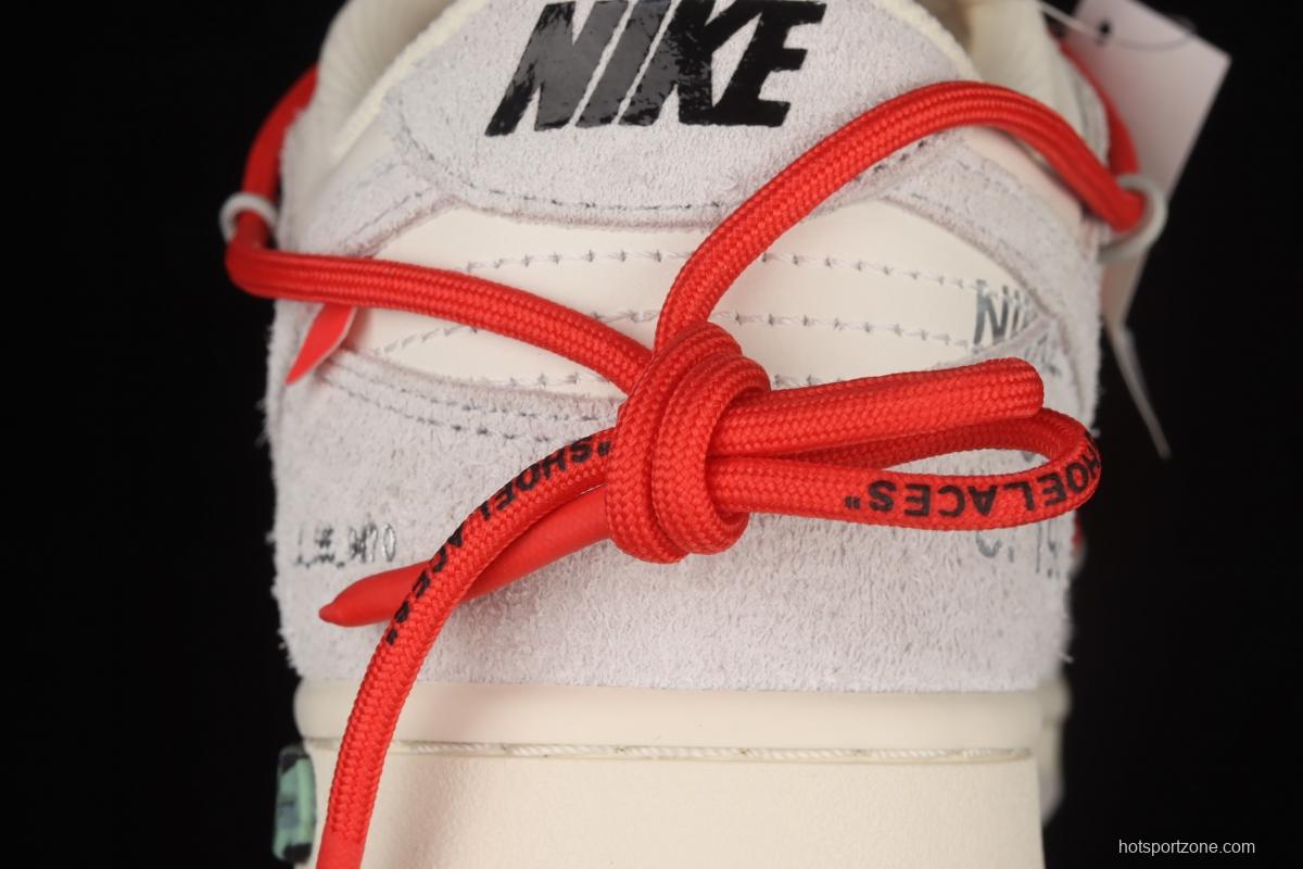 OFF-White x NIKE DUNK Low OW suede SB buckle rebound fashion casual board shoes DJ0950-118