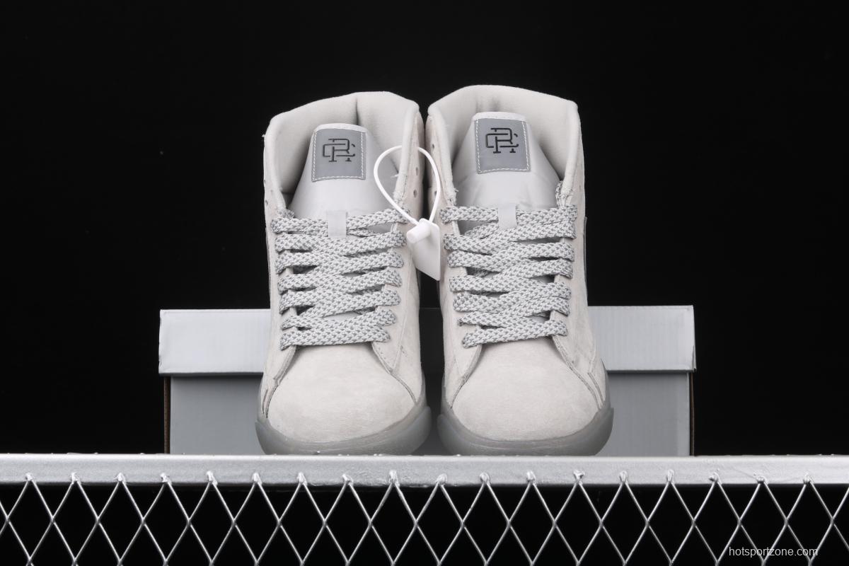 Reigning Champ x NIKE Blazer Mid Retro defending champion joint top suede 3M reflective high-top board shoes 371761-009