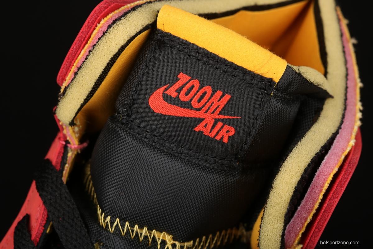 Air Jordan 1 Zoom CMFT AJ Black, Red, Yellow, CT0978-006