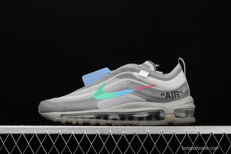 OFF-White x NIKE Air Max 97 OG OW bullet limited running shoes AJ4585-101
