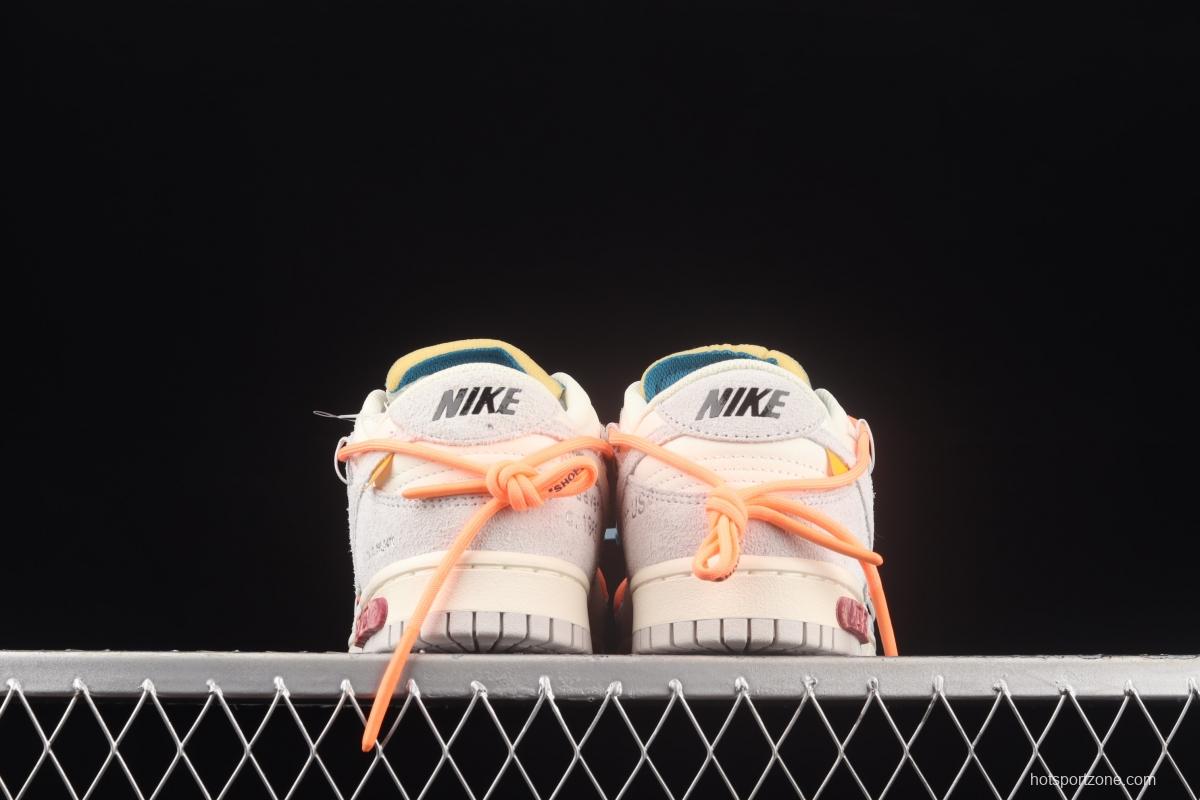 OFF-White x NIKE DUNK Low OW suede SB buckle rebound fashion casual board shoes DJ0950-119