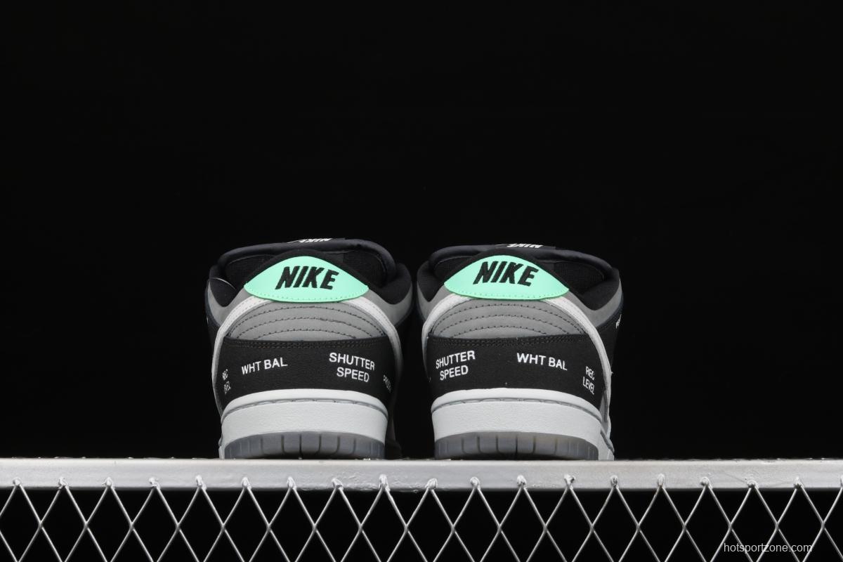 NIKE DUNK SB Low Pro ISO camera jointly named black and gray dunk series retro leisure sports skateboard shoes CV1659-001