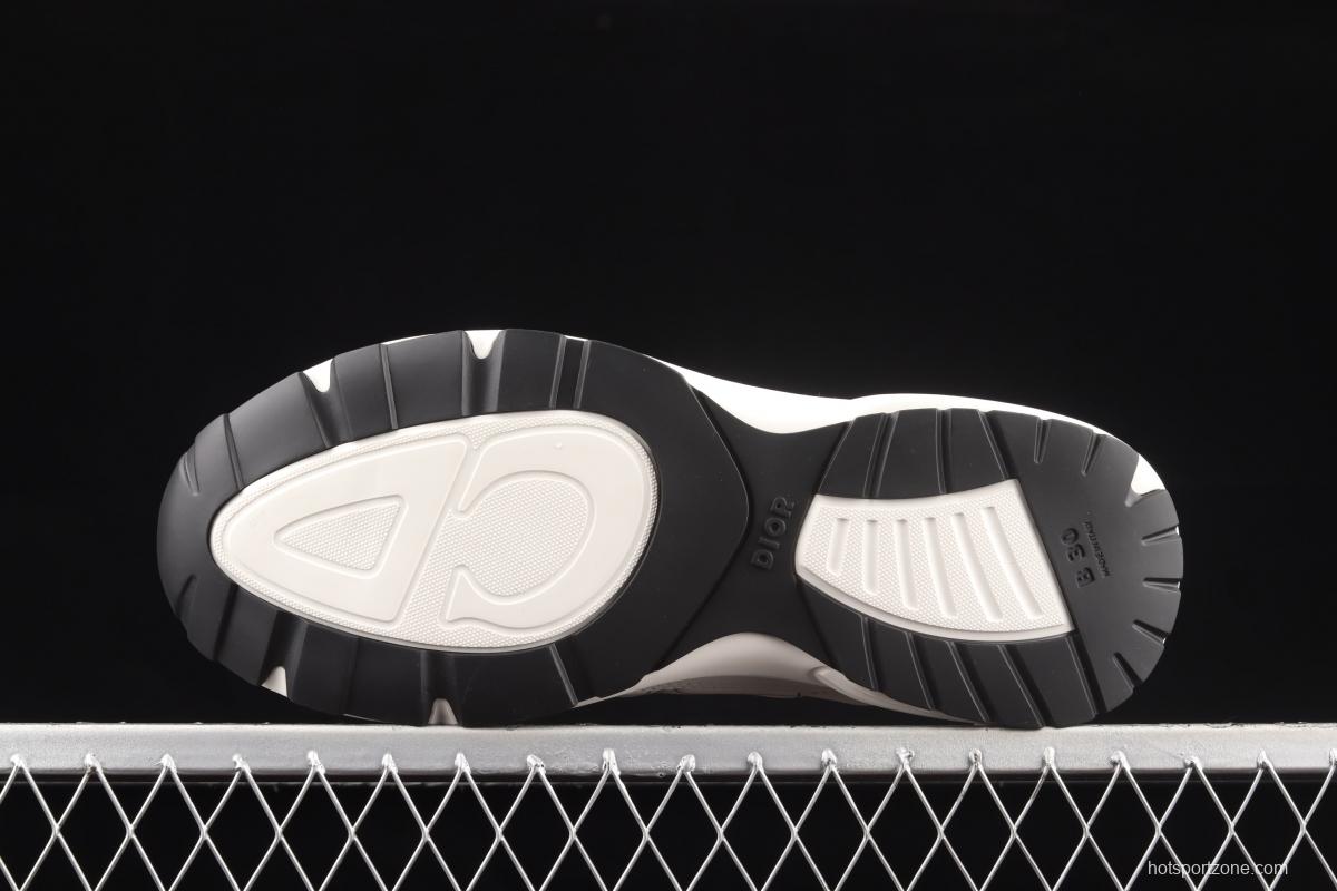 Dior B30 Microfiber Mesh B30 CD series sports shoes LY66140 Grey/White