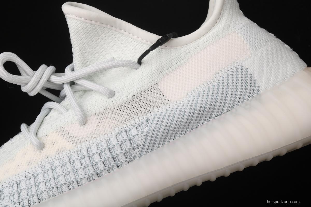 Adidas Yeezy 350 Boost V2 FW5317 Darth Coconut 350 second generation hollowed-out silk ice blue star matching BASF popcorn