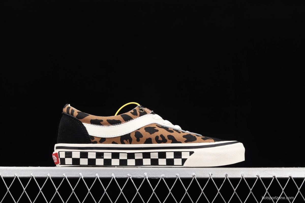 Vans Bold IN Anna classic retro leopard-print checkerboard leisure sports skateboard shoes VN0A3WLPR6R