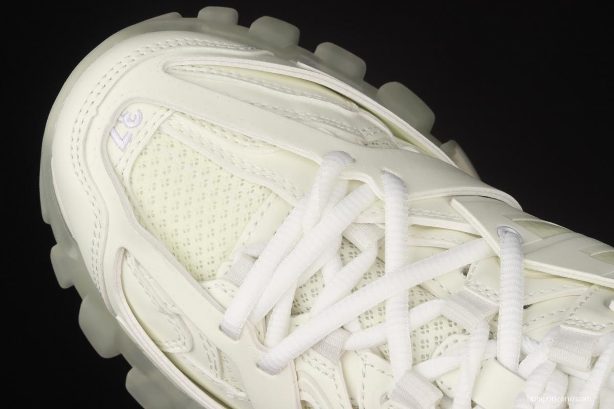 Balenciaga Sneaker Tess s.Gomma Res BI ALV/TIS EFF NUBUK/TIS E 2020 latest color matching luminous white trendy running shoes W3CR19000