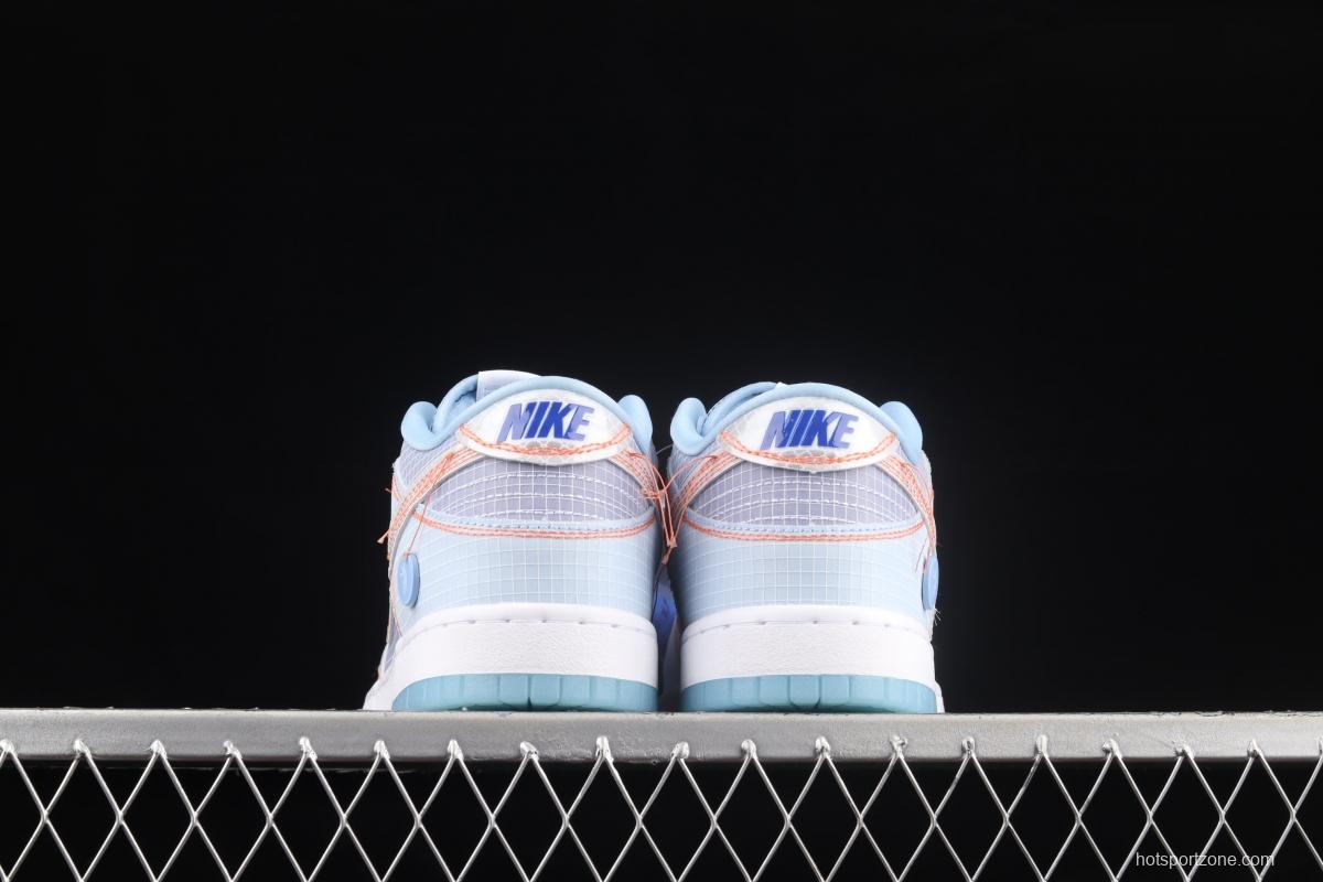 Unlon x NIKE SB DUNK Low joint style sky blue SB buckle rebound fashion leisure board shoes DJ9649-400